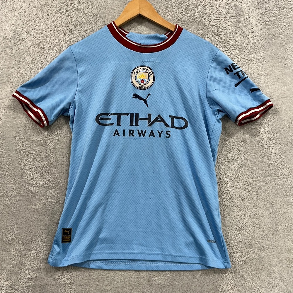 Manchester City F.C. 1894 Jersey Mens Small Blue Puma Football Erling Haaland #9